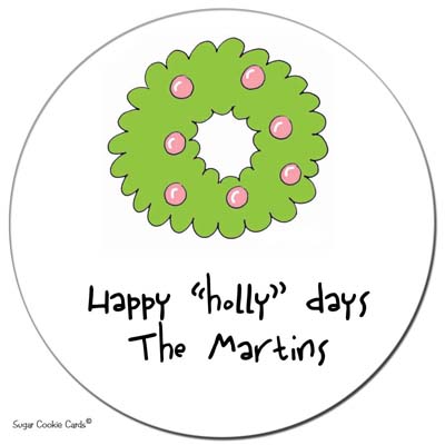 Sugar Cookie Gift Stickers - Holly Days Sugar Cookie Gift Stickers - Holly Days